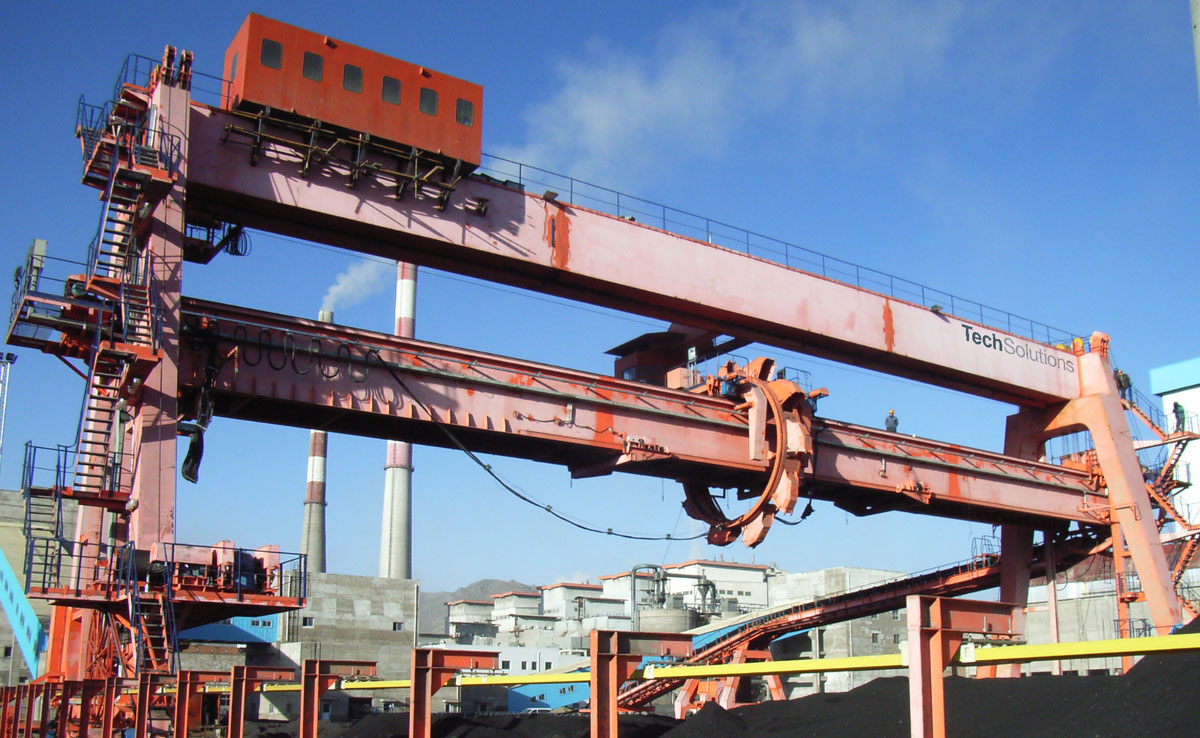 1500tph Portal bucket wheel stacker reclaimer works in power plant